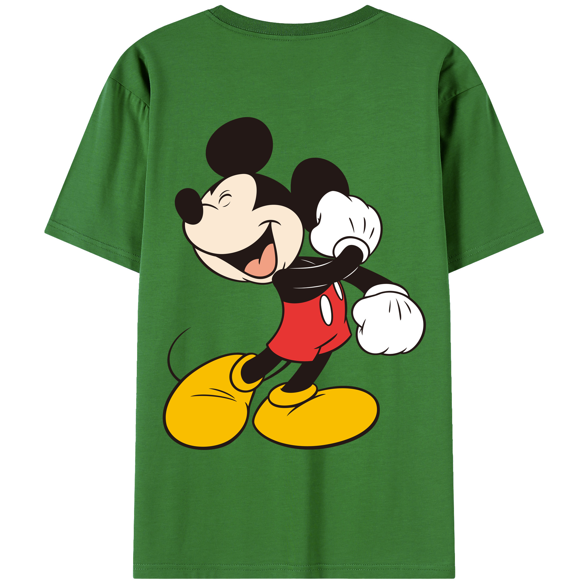 （画像用） ミッキーマウス Mickey Mouse レディース半袖Tシャツ(バックプリント)